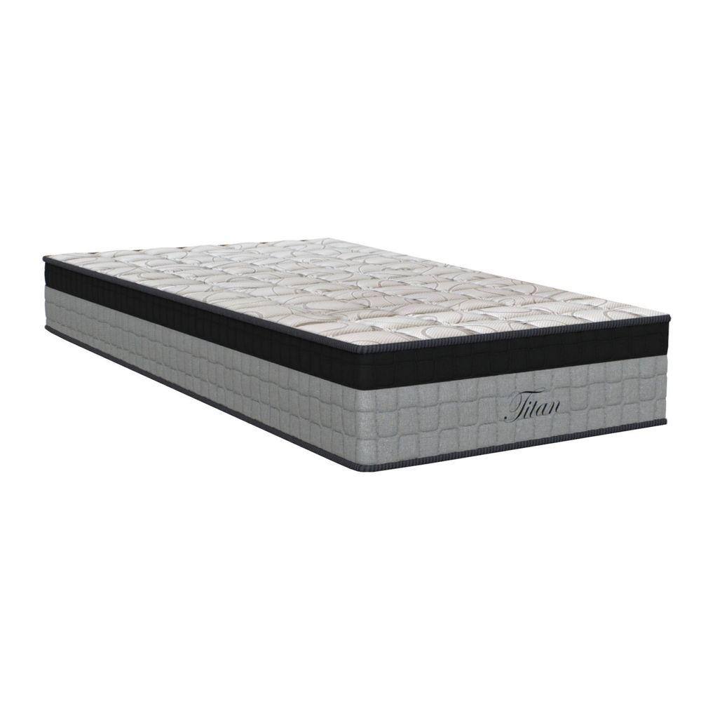 Colchão Solteiro Molas Molas ensacadas Ensacadas Titan Orthoflex 30x88x188cm Cinza/Preto