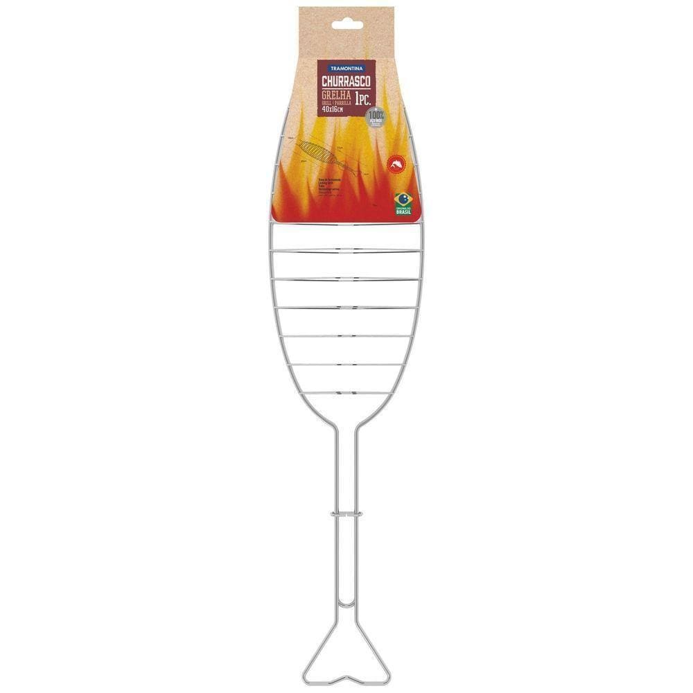 Grelha Tramontina Churrasco Em Aço Inox 71,3 X 16,5 Cm Tramontina