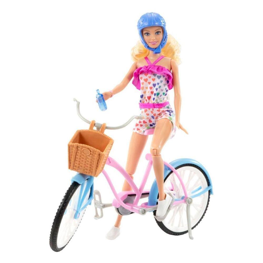 Boneca Barbie e Veiculo - Barbie e Bicicleta - Mattel - FTV96