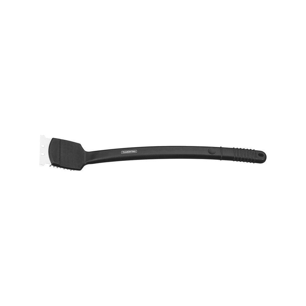 Escova Tramontina Churrasco Com Cerdas Em Aço Inox E Cabo De Polipropileno Preto 44 Cm Tramontina