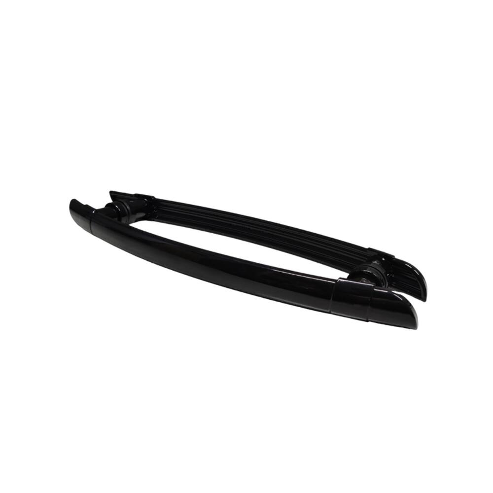 Puxador Arco H Polímero Para Porta De Vidro 40 Cm - Preto