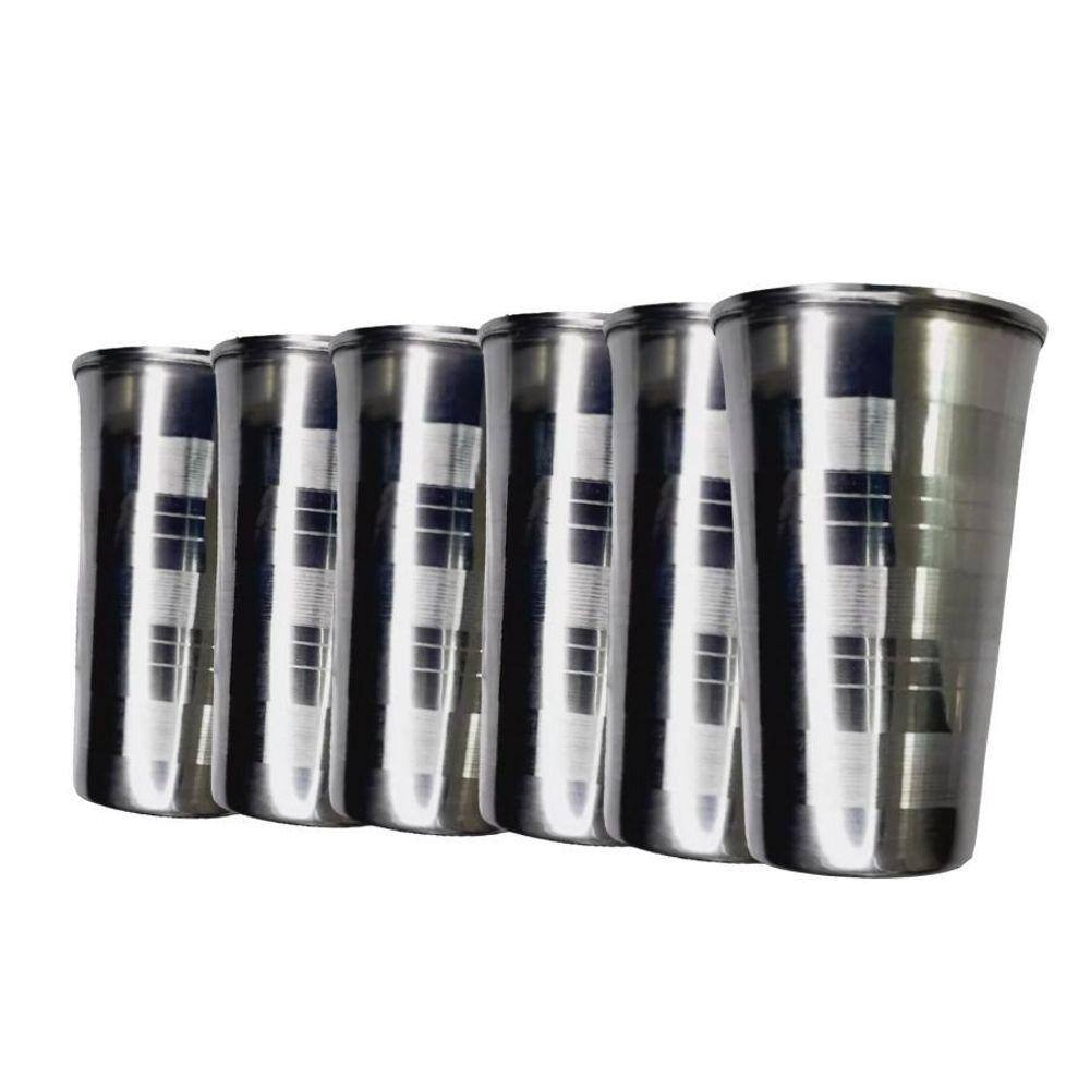 Kit De 6 Copos Em Inox Perfeitas Para Cerveja Gelada - 250Ml