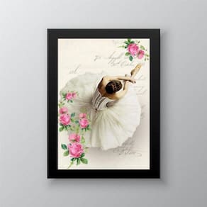 Quadro Decorativo Bailarina Vintage - 33x24cm Marca
