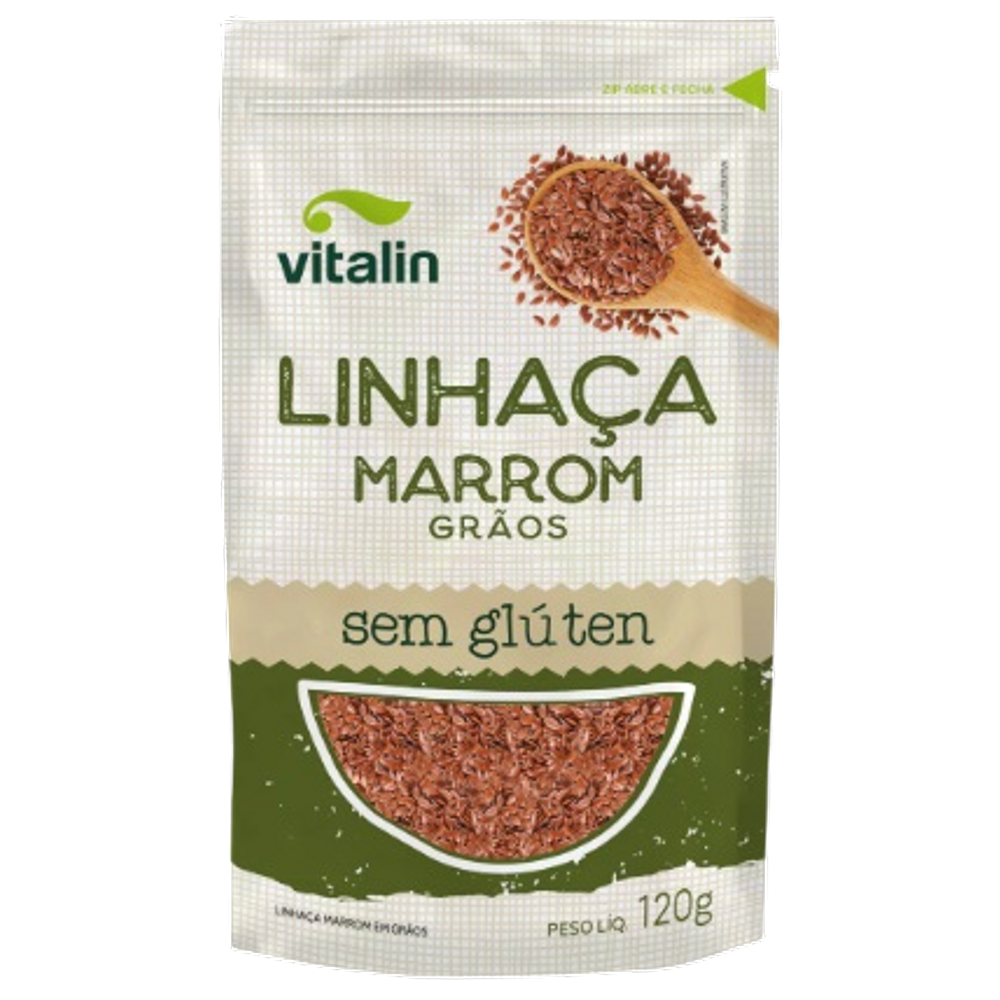 Linhaça Marrom Sem Glúten Vitalin 120g