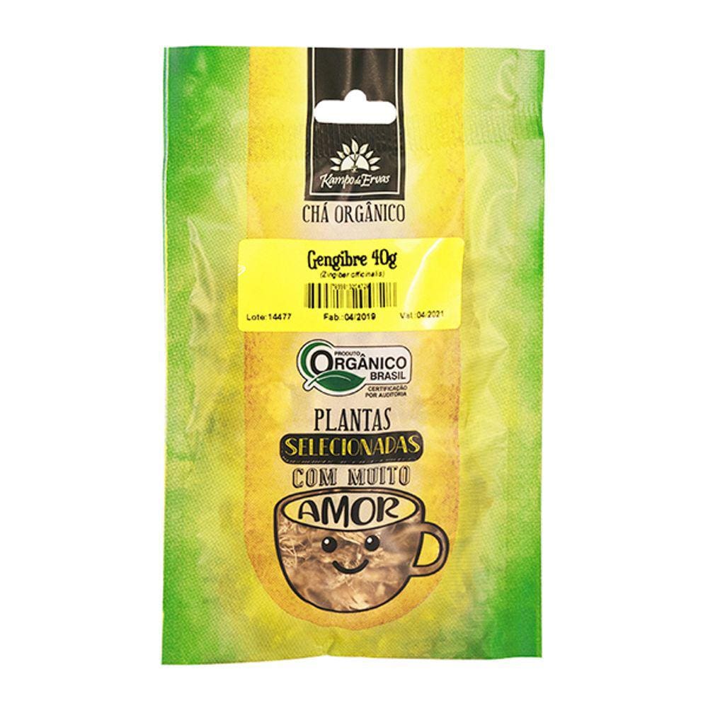 Kit 3X: Chá de Gengibre em lascas Orgânico Kampo de Ervas 40g