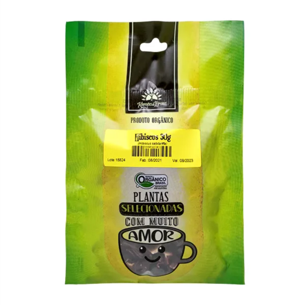 Kit 3X: Chá de Hibiscus Orgânico Kampo de Ervas 30g