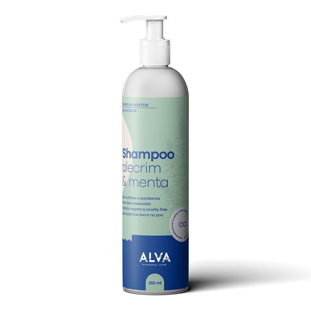 Shampoo Vegano Alecrim e Menta Alva 250ml