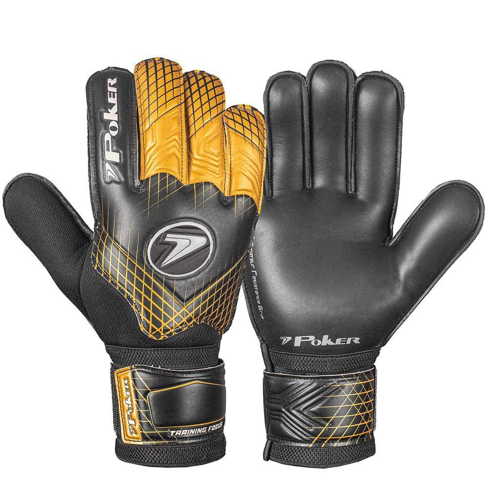 Luva de Goleiro Futebol de Campo Training Focus - Preto e Dourado