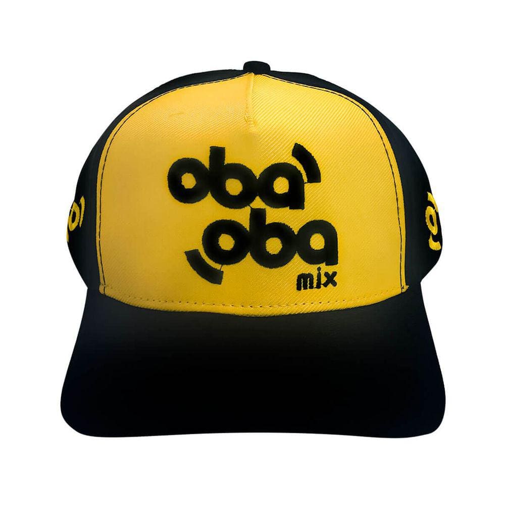 Boné em Tecido Oba Oba Mix[Preto/Amarelo]