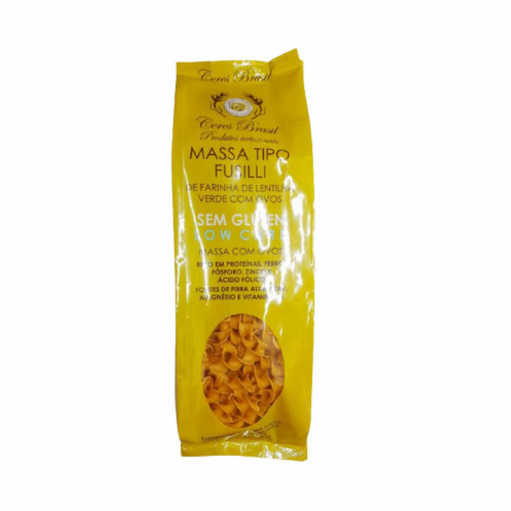 Kit 6X: Macarrão Fusilli Lentilha Verde Sem Glúten Ceres 200g