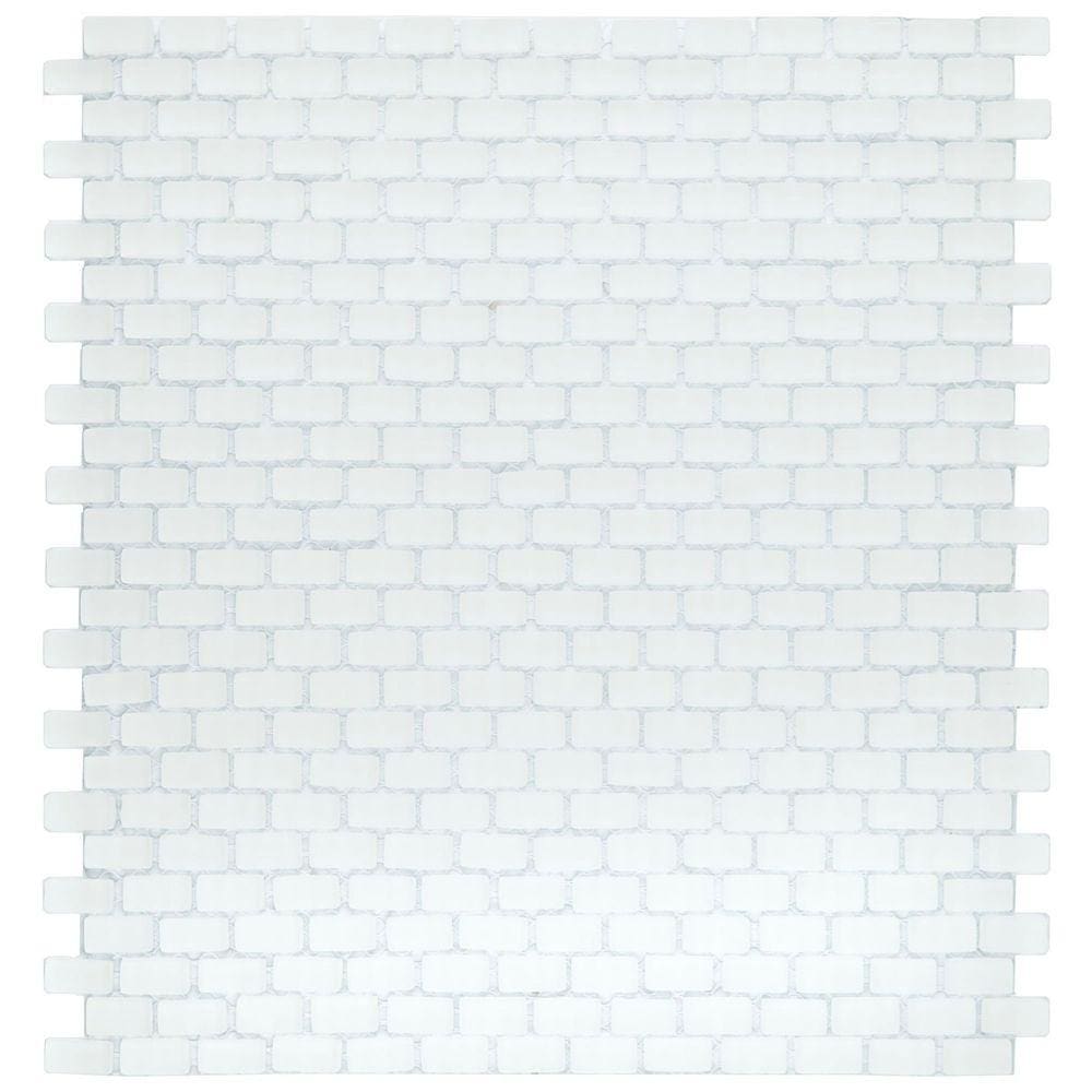 Pastilha de Vidro Strip 28,6x31,2cm Branco Matte