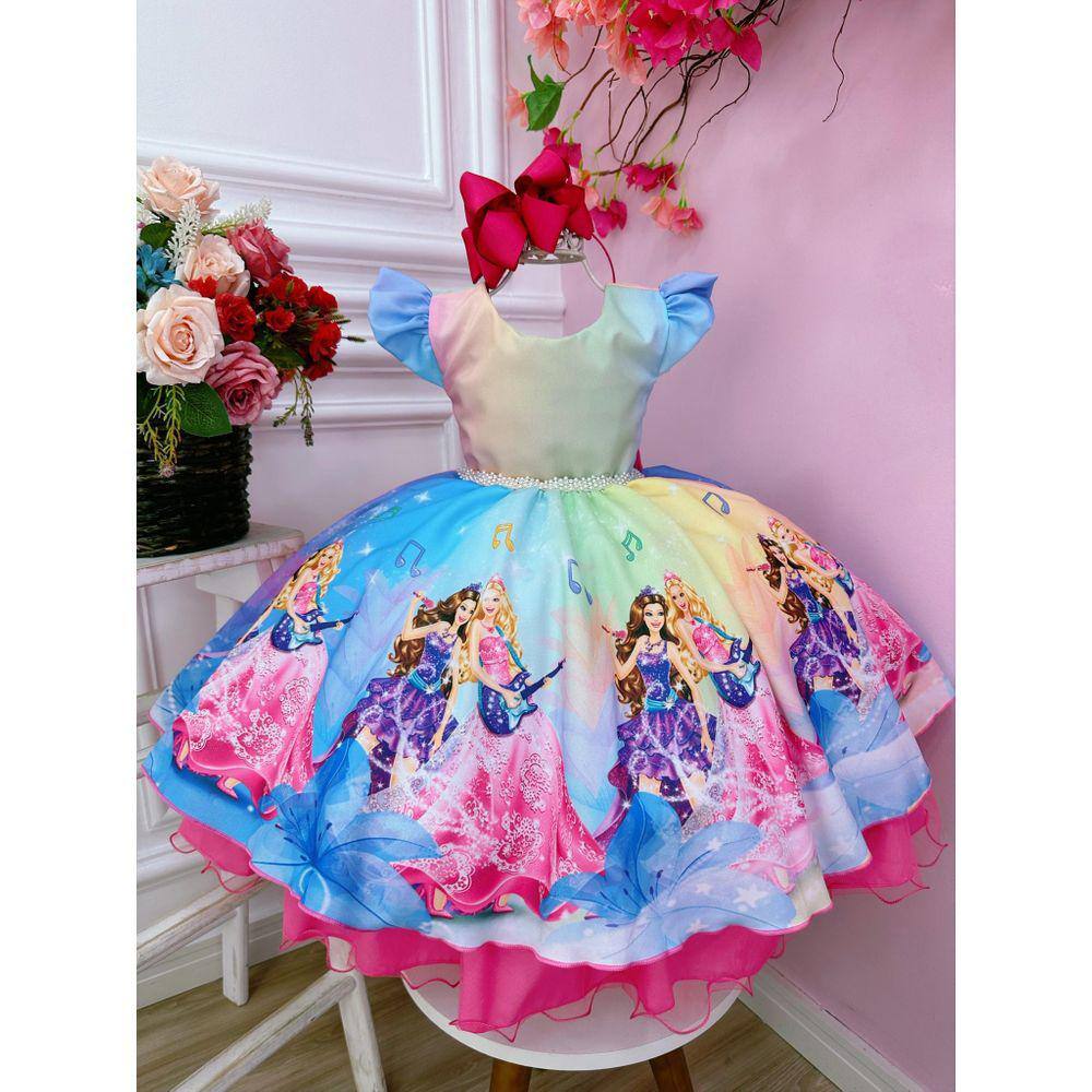 Vestido Infantil Cinderela Azul Brilho Festas Princesa