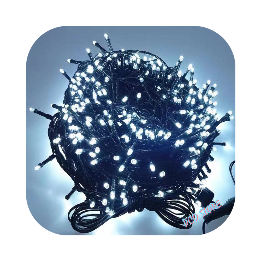 Cordão 500 Led Fixo Prova D`água 50 Metros Bivolt 31v Uso Externo Natal