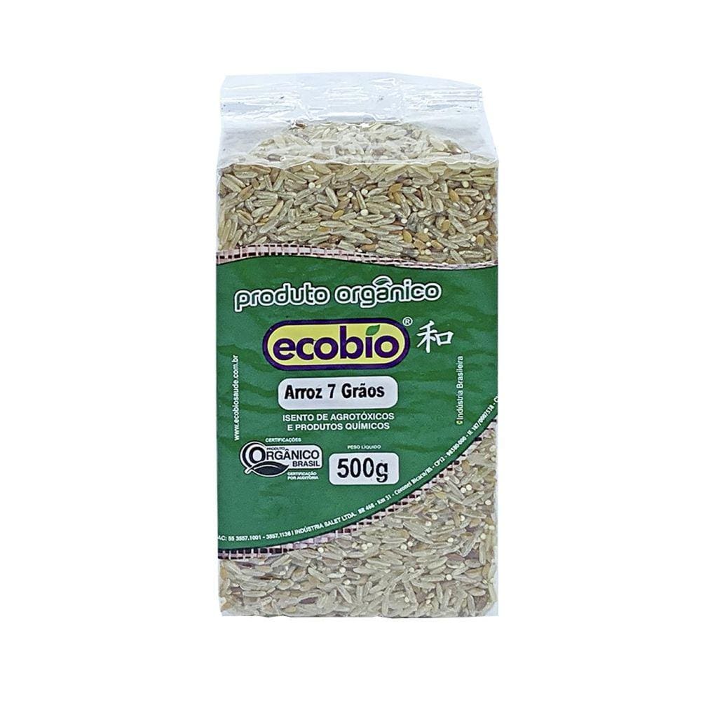 Kit 3X: Arroz 7 Grãos Orgânico Ecobio 500g