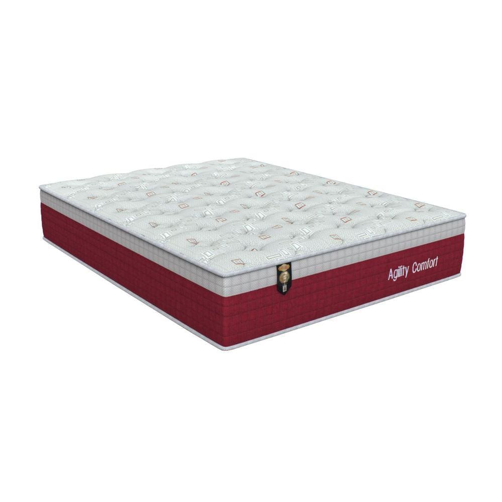 Colchão Casal Molas Molas ensacadas EnsacadasAgility Comfort Orthoflex 33x138x188cm Vermelho/Branco