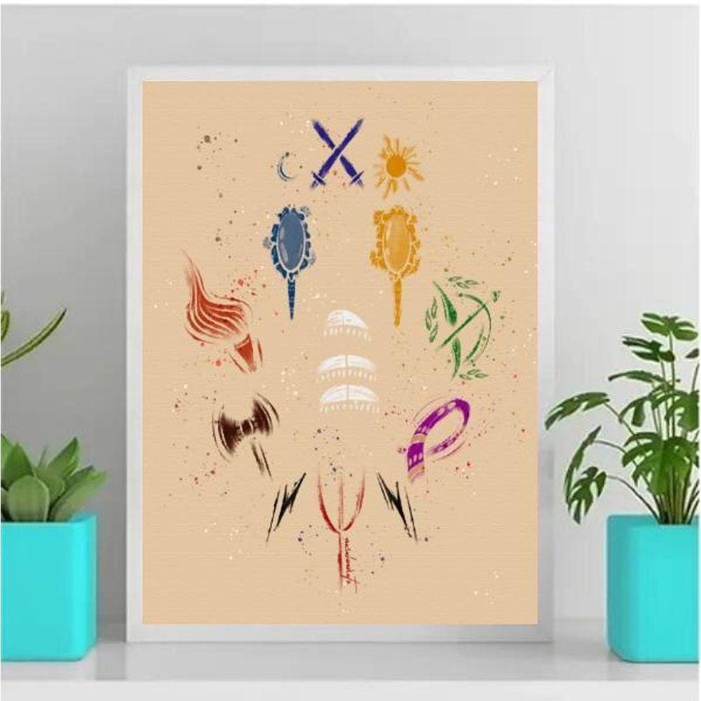 Quadro Decorativo Orixás 45x34cm - Moldura Madeira