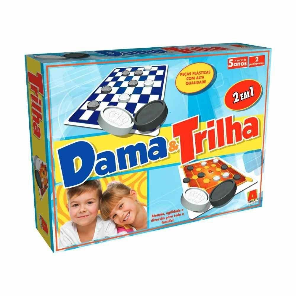 Jogo Dama E Trilha - 2 Em 1 - Algazarra