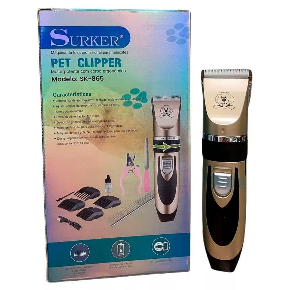 Aparador de Pelos para Gato e Cachorro - Silencioso