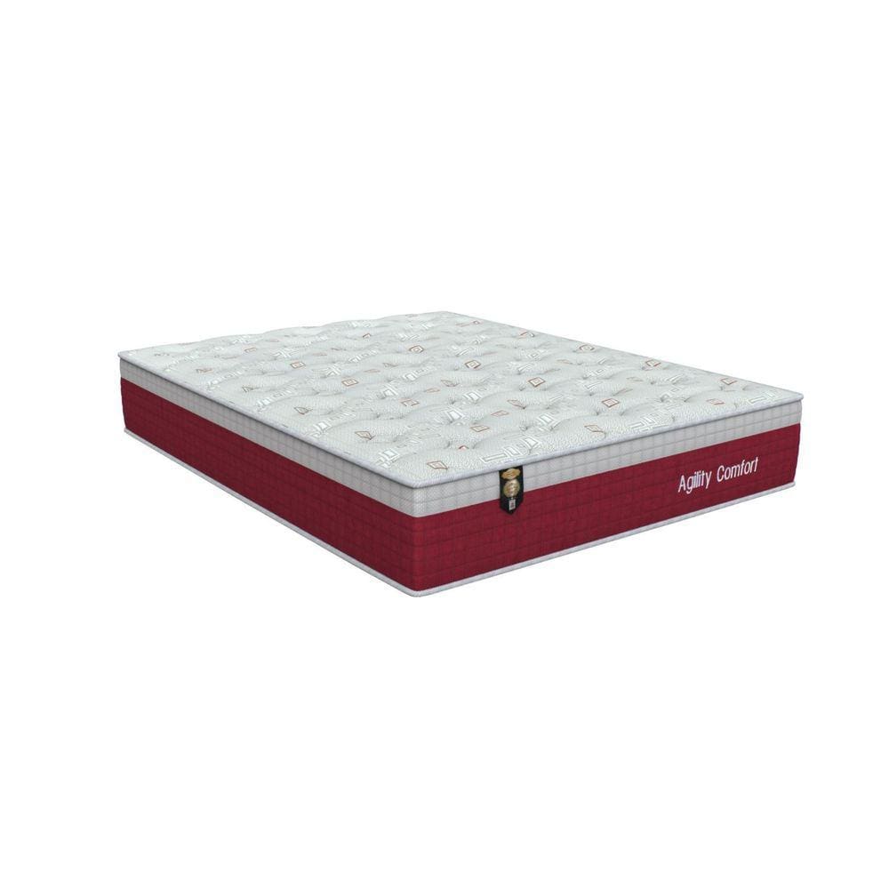 Colchão Queen Molas Molas ensacadas EnsacadasAgility Comfort Orthoflex 33x158x198cm Vermelho/Branco