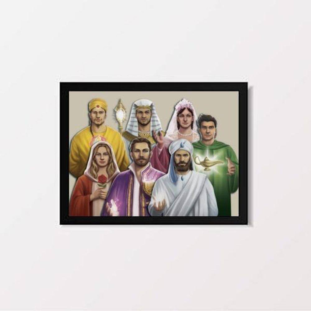 Quadro Fraternidade Branca 45x34cm - Madeira Branca