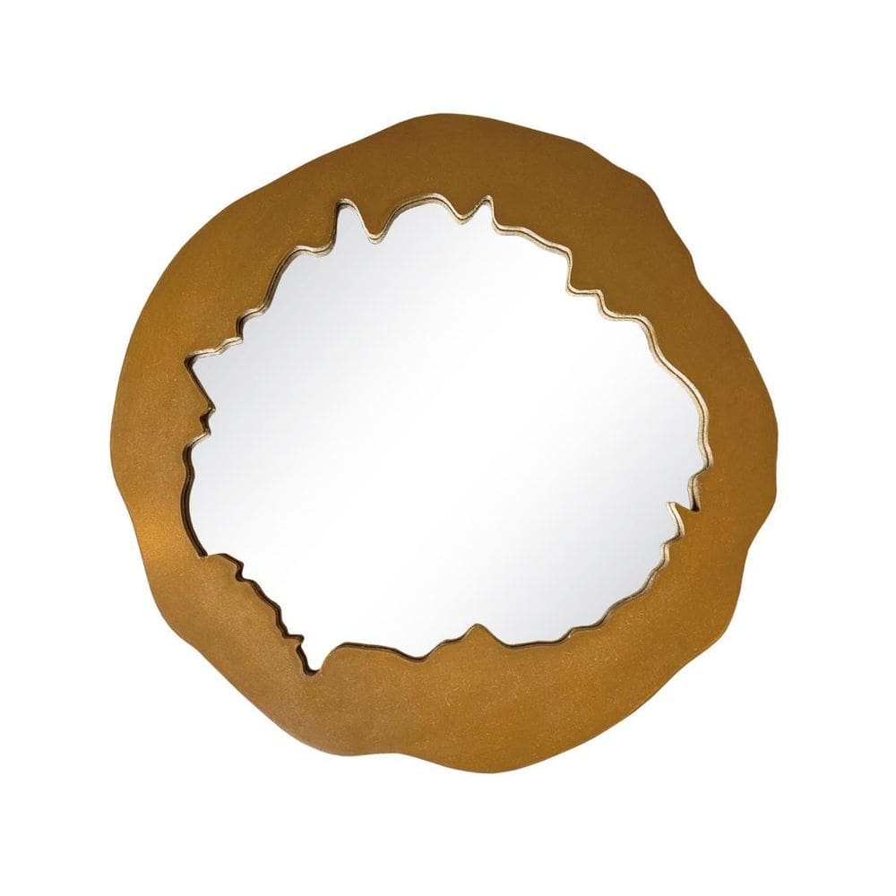 Espelho Emoldurado Tronco Pinus Amadeirado 35Cm Orgânico