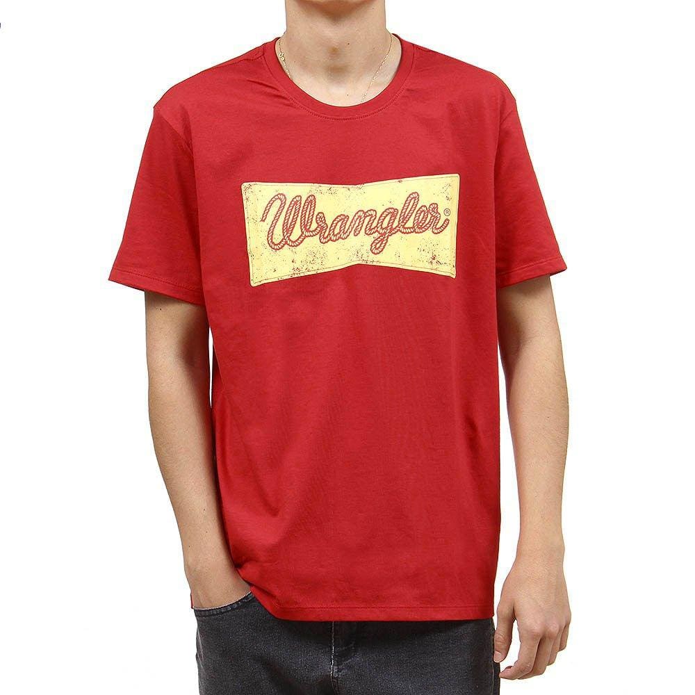 Camiseta Wrangler Masculina Vermelha Wrangler 34584
