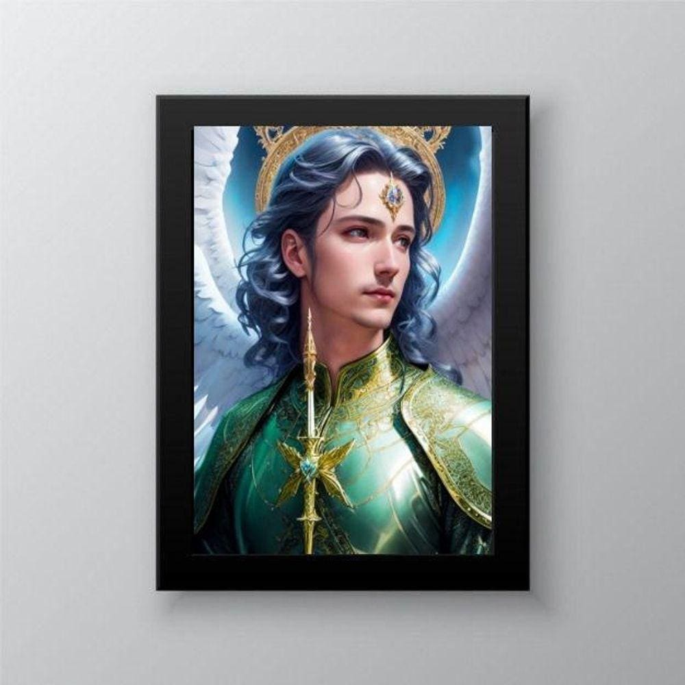 Quadro Decorativo Arcanjo Rafael 24X18Cm