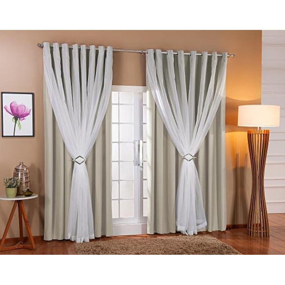 Cortina Voil Blackout 6,00x2,50 Palha