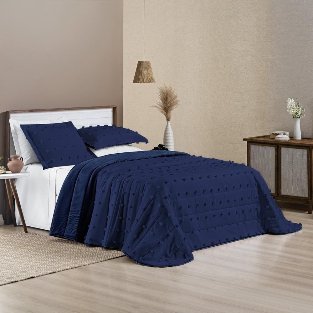 Conjunto Cama King Size Istambul Colcha Poppy 03 Pecas 300 Fios Super Elegante