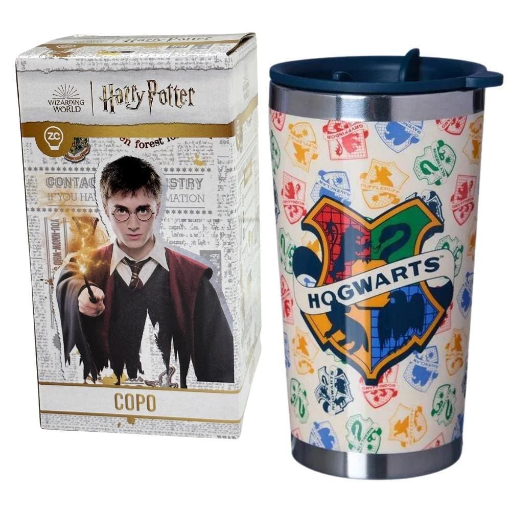 Copo Térmico Viagem 350ml Harry Potter Hogwarts Color ZC