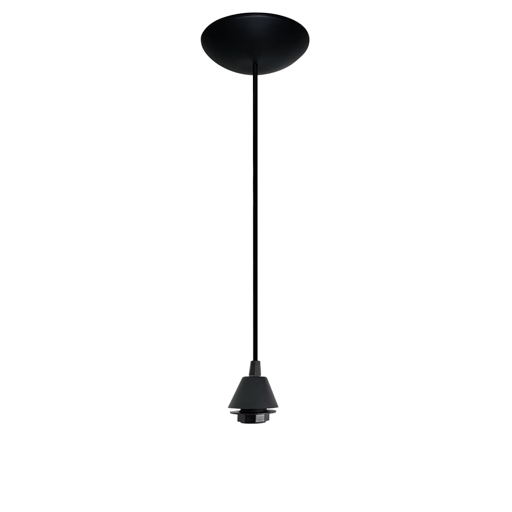 Fio Pendente Caroá 1,5M E27 Bivolt Ponta Com Rosca - Preto