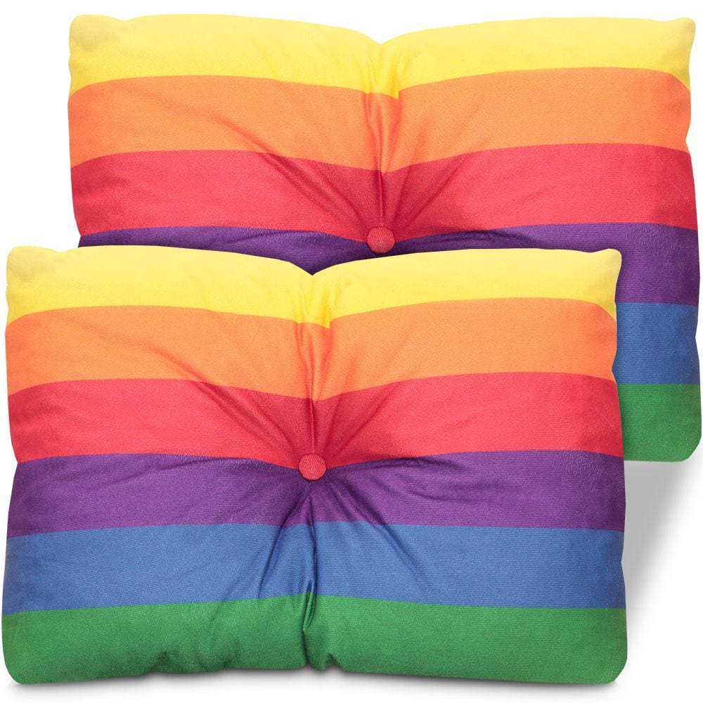 Kit 2 Peças Almofadas Com Enchimento Flocos De Espuma Capitone Com Botão Suede Colorido 45x65cm - BF Colchões