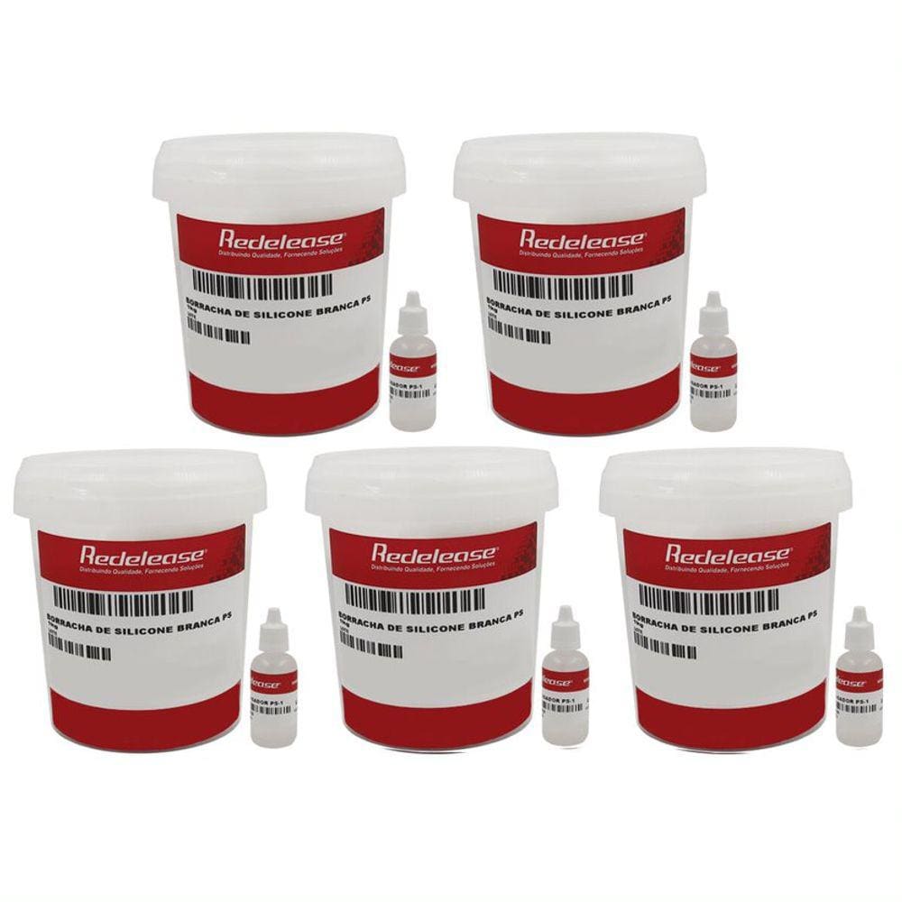 Borracha De Silicone Branca Alta Flexibilidade para Moldes Com Catalisador (5,150 Kg)