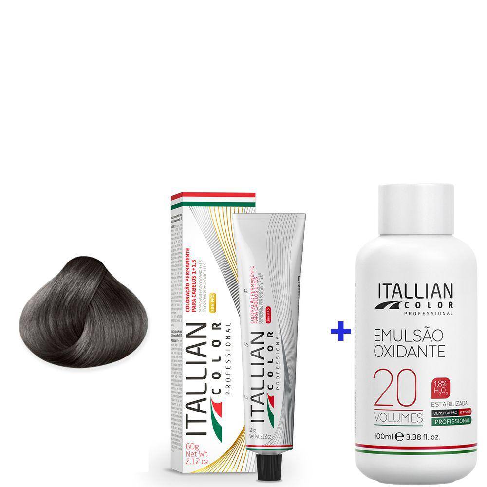 Kit Coloração Itallian Corretor Azul CB + Emulsão Oxi 20vol.x100ml.