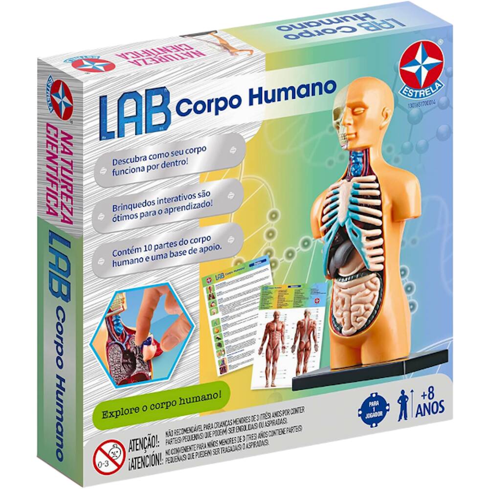 Jogo Educativo 1 Jogador Lab Corpo Humano Estrela