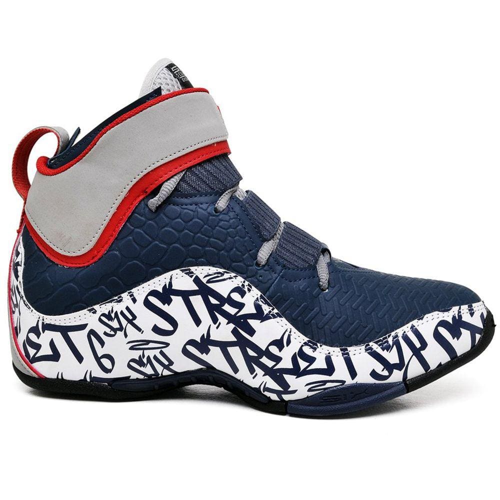 Tenis De Basquete Impact Azul Com Cinza