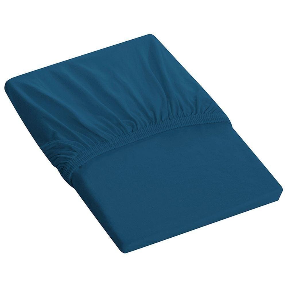 Lençol Solteiro King Malha C/Elastico Liso Mediterrâneo