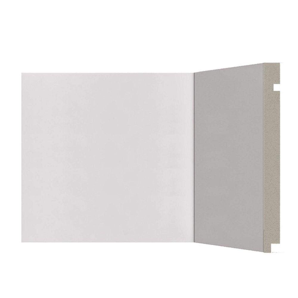 Rodapé de Poliestireno Liso Scandian 15mmx15cmx2,40m Metro Linear - caixa com 2,4 m - Branco