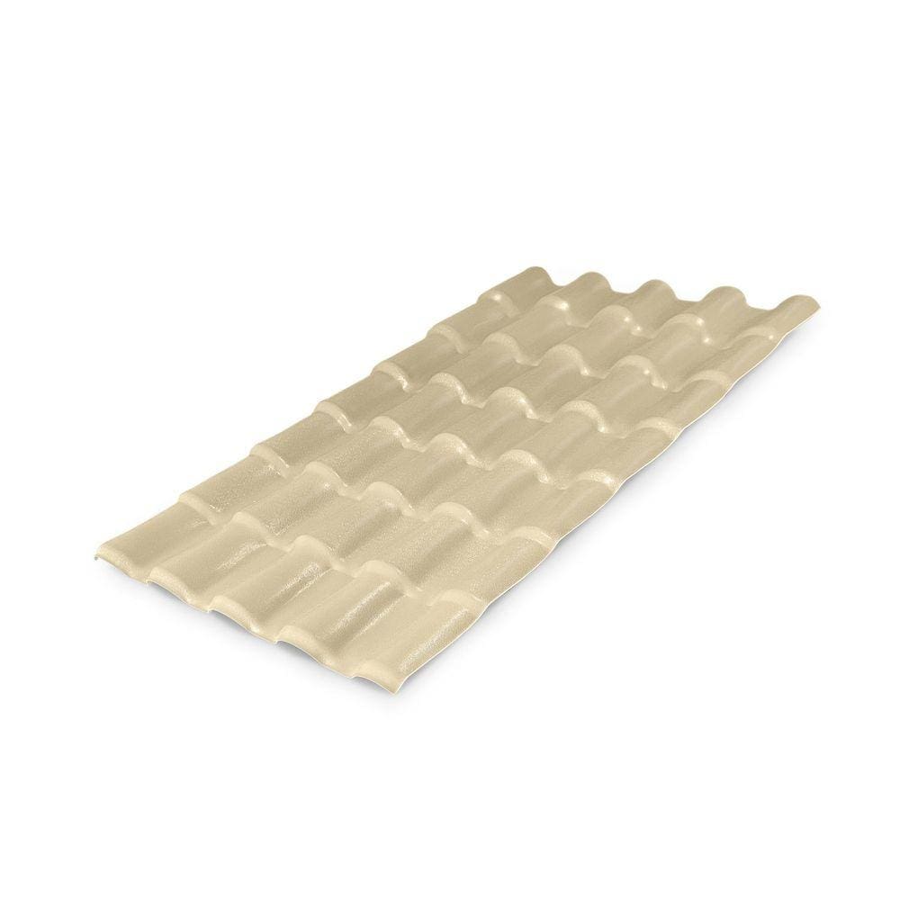 Telha PVC Colonial 88x230cm Lux Telhas Marfim