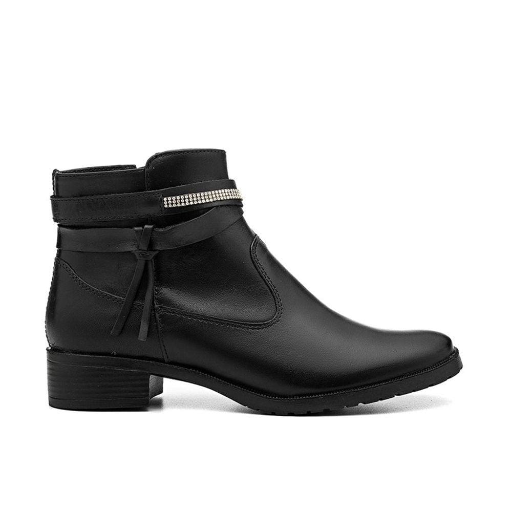 Bota Feminina Metropolitan Com Strass Preta