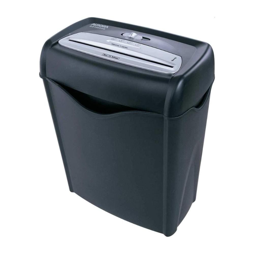 Fragmentadora de Papel e Cartões com Cesto Aurora AS1060SB - 127V - Até 10 Folhas - 13,2 Litros