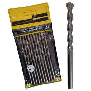 Broca Parede Eda Profissional 6mm Vídea Metal Duro - 10uds