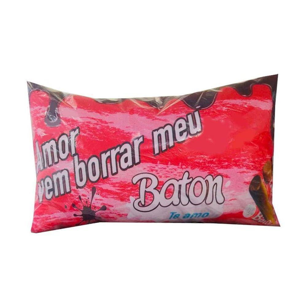 Almofada Decorativa Amor Vermelha e Rosa 29 cm x 19 cm