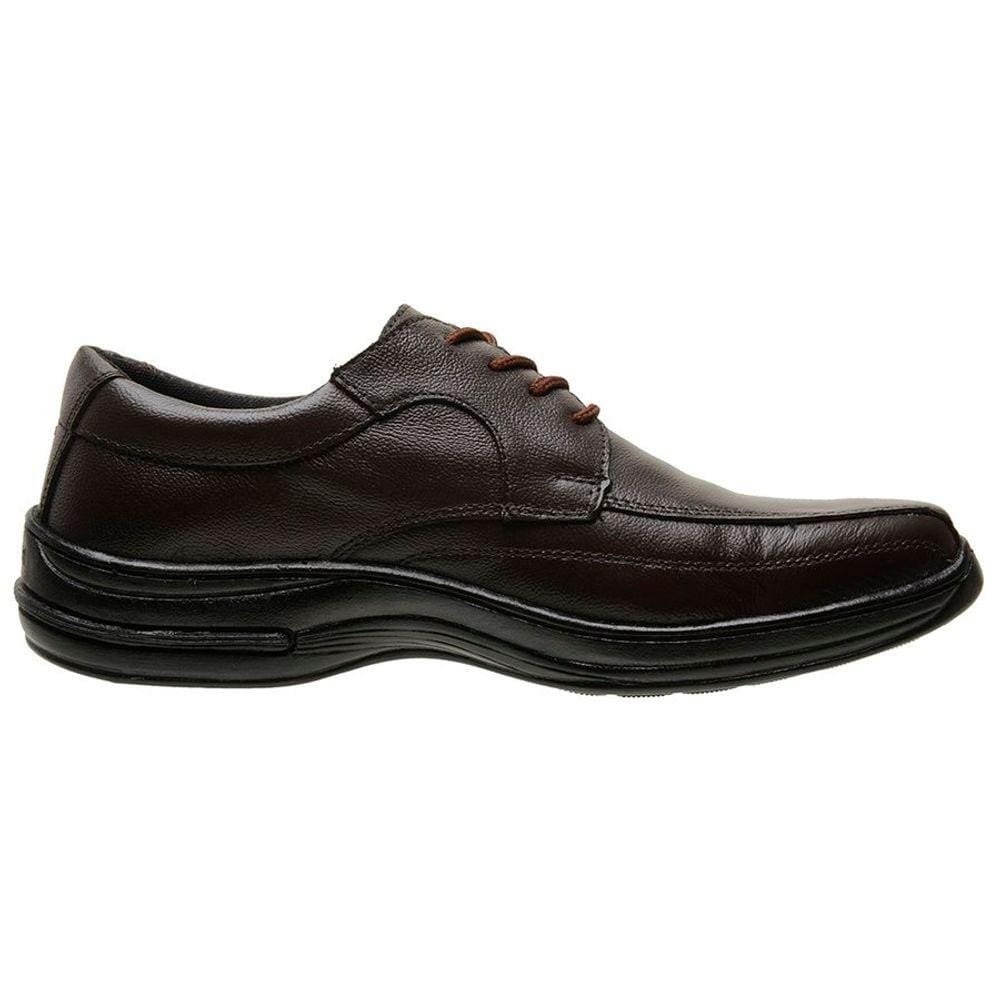 Sapato Social Confort Masculino Com Cadarco Cafe
