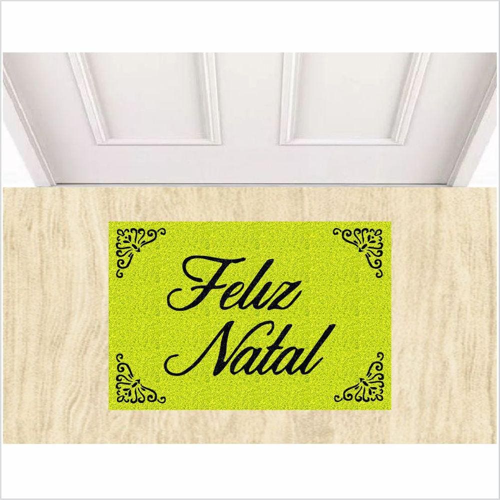 Tapete Feliz Natal, Decoração De Natal Cor Verde Limão