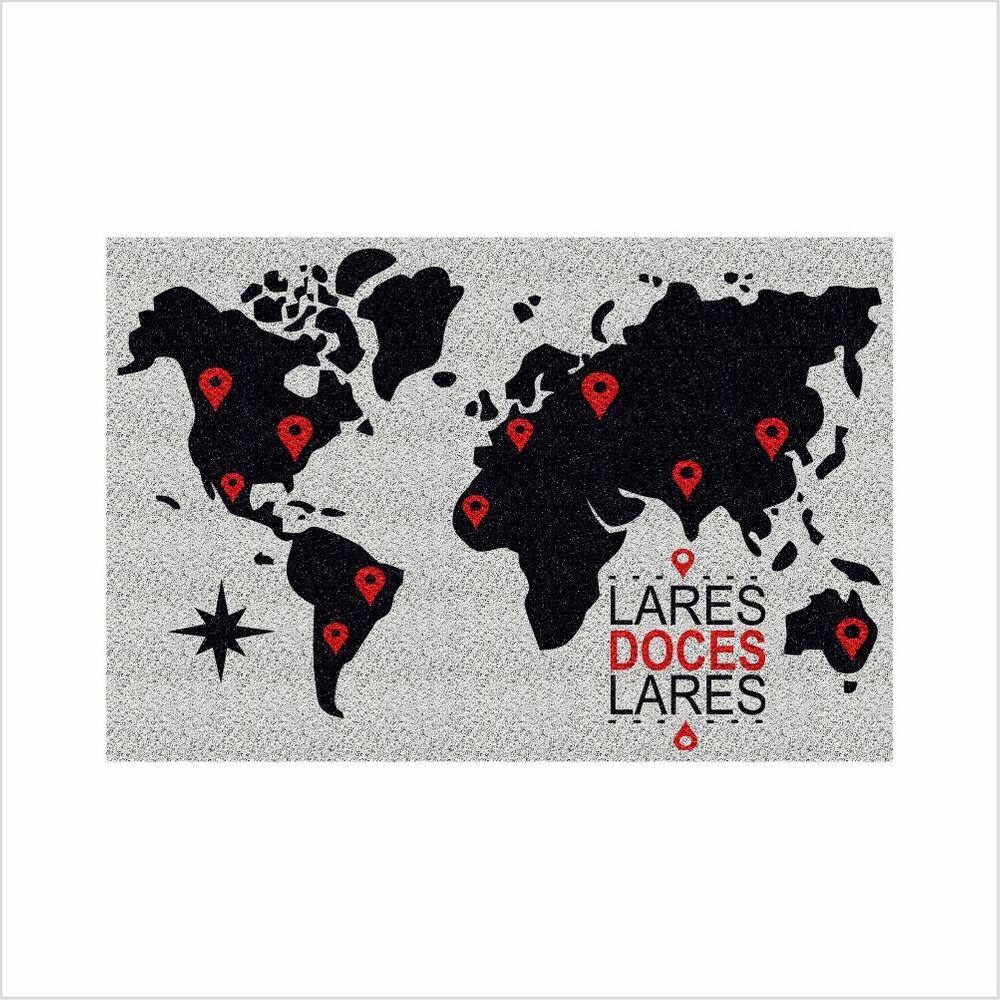 Tapete Mapa Mundi Viajante Medida Porta.