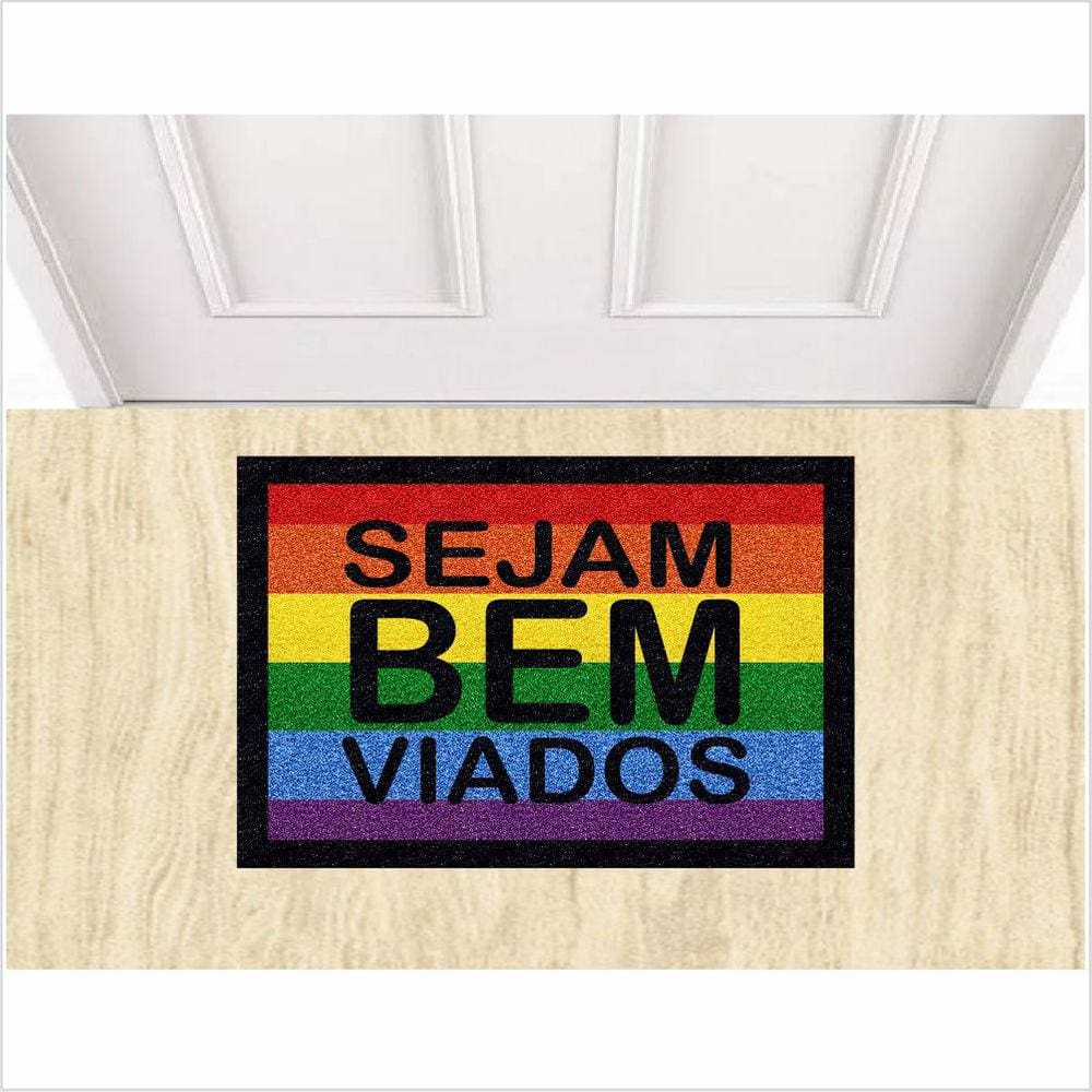 Tapete Sejam Bem Viados, Capachos Divertidos Para Entrada.