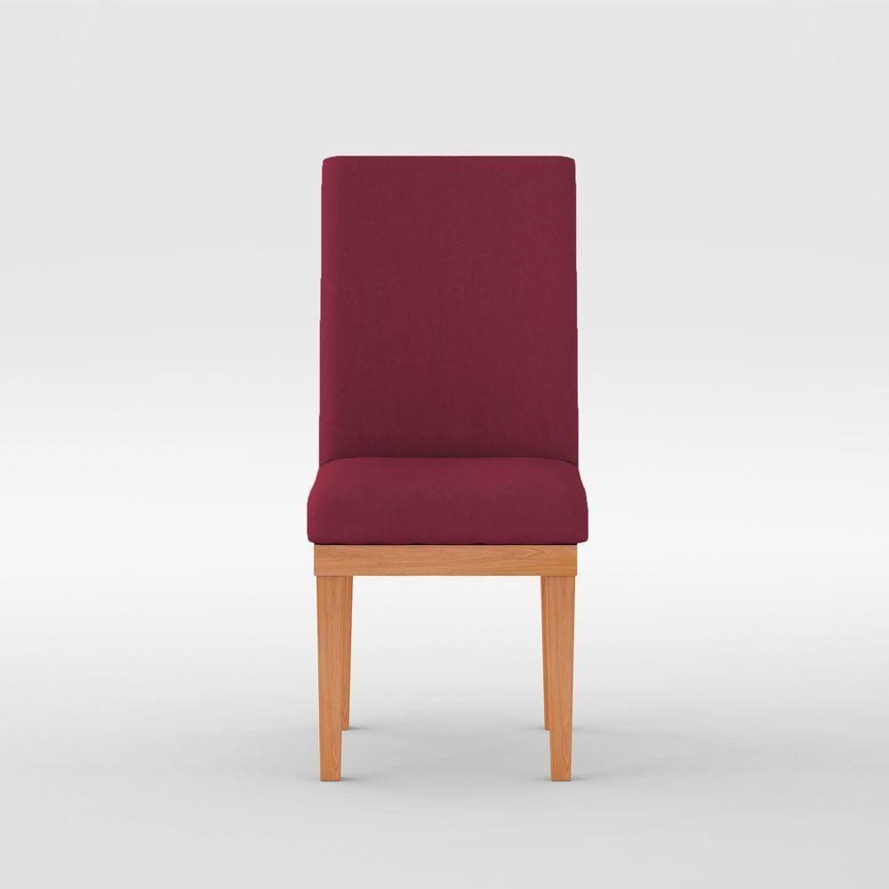Cadeira Para Mesa De Jantar Estofada Reforçada marsala