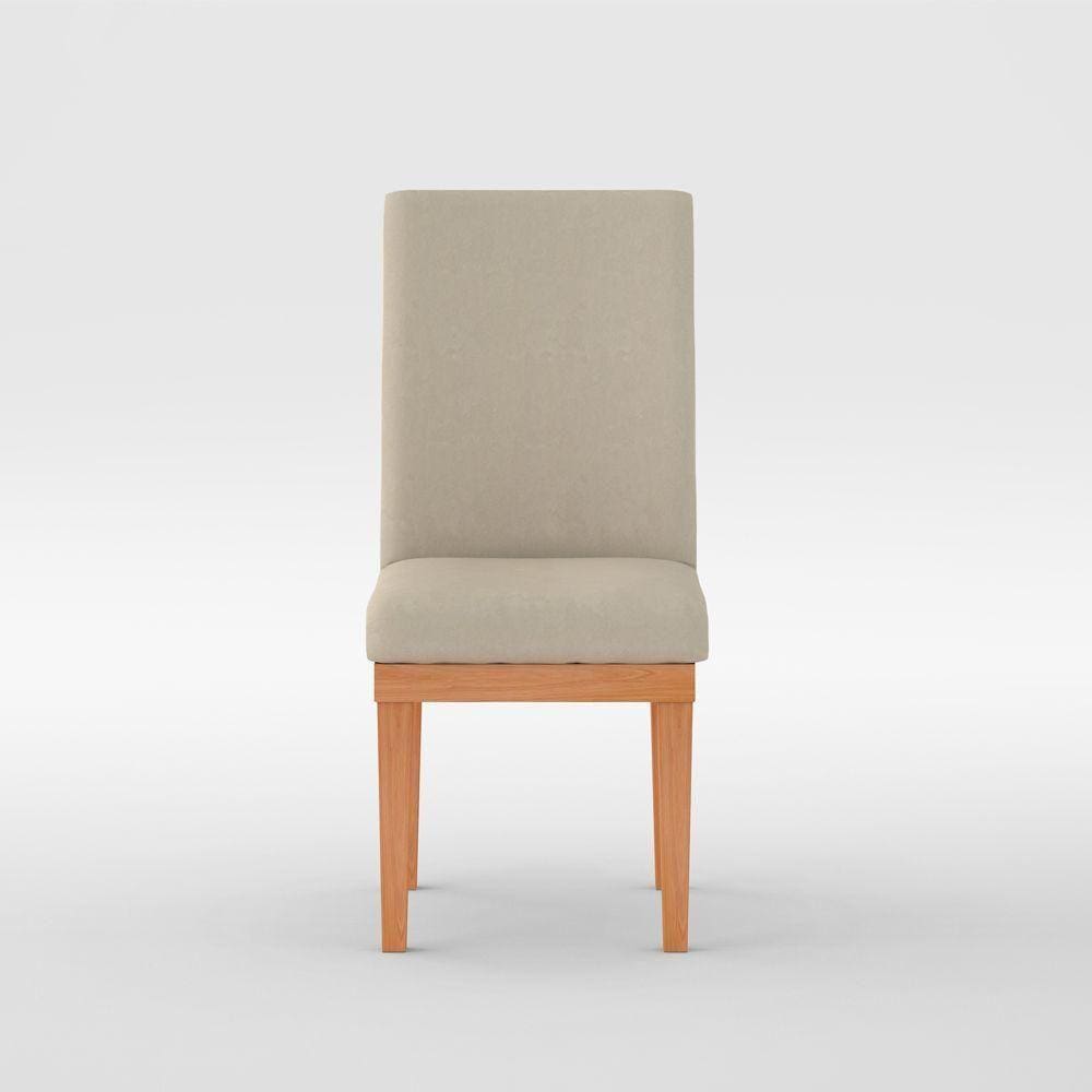Cadeira Para Mesa De Jantar Estofada Reforçada bege
