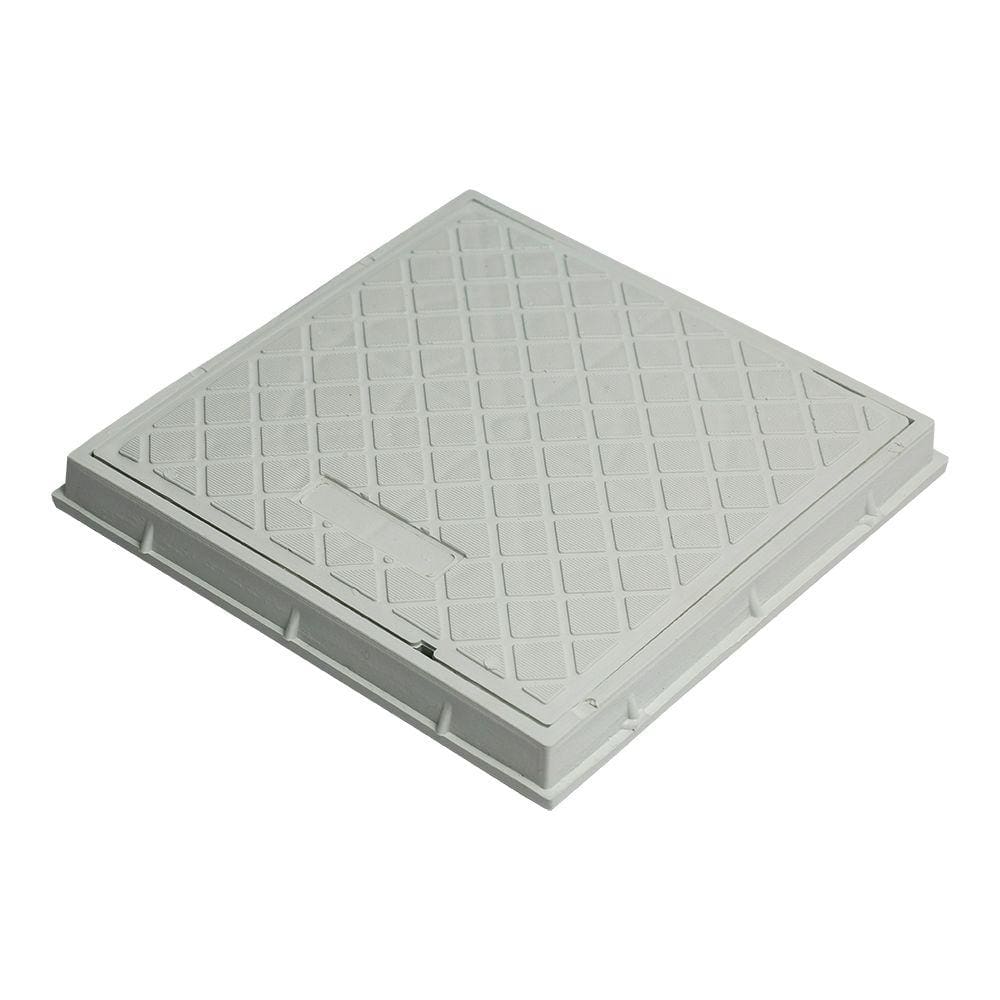 Tampa Pvc Esgoto Caixa de Gordura 30x30cm Branca Simples